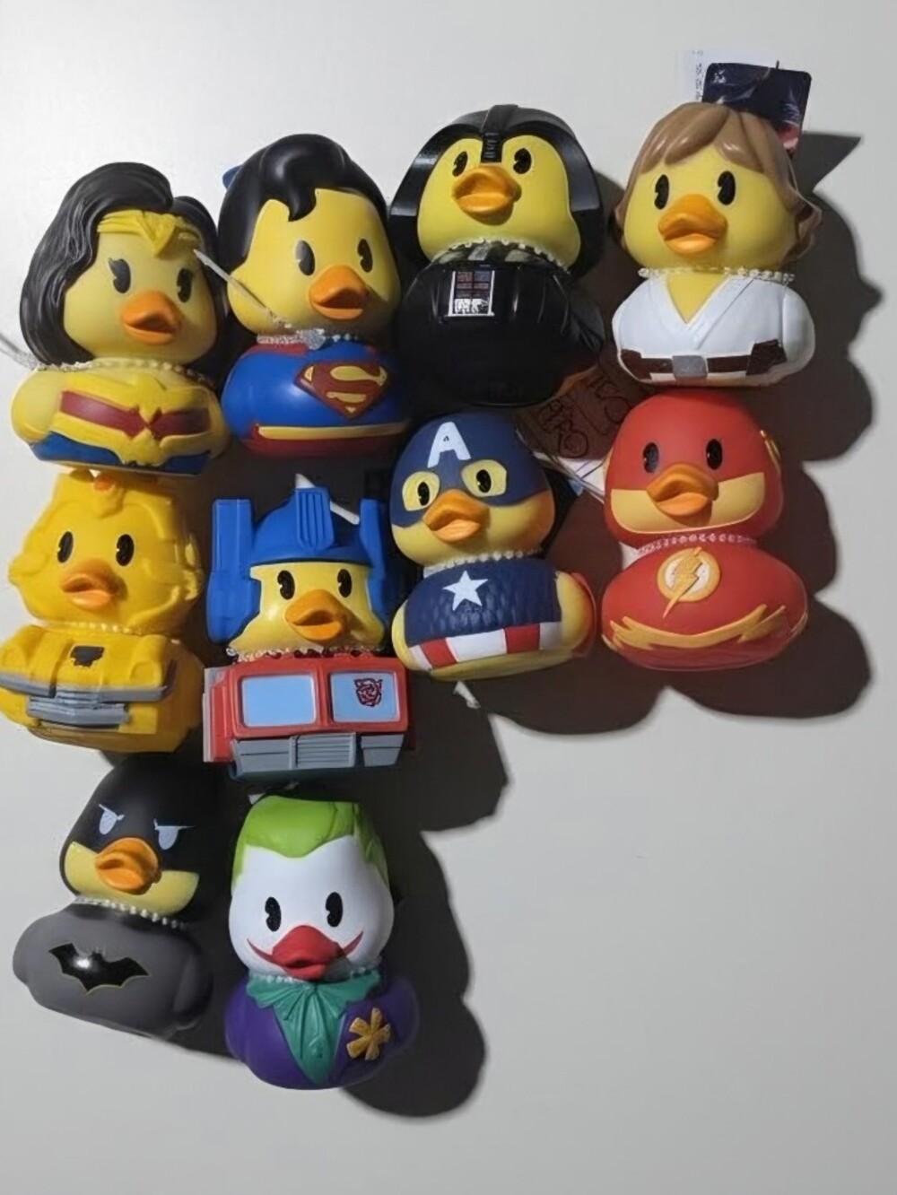 TRANSFORMER, MARVEL, DC COMICS, STAR WARS RUBBER DUCK SET OF 10- NWT